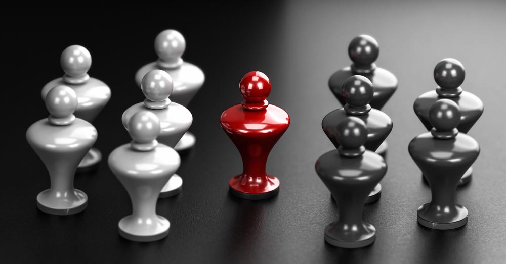 chess pawns arranged with the red pawn in the middle | Handling Succession Disputes in Kenya | Njaga & Co Advocates family law legal articles