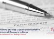 Pen on contract showing Force Majeure and Frustration in Commercial Contracts concept | Njaga & Co. Advocates LLP corporate commercial lawyers