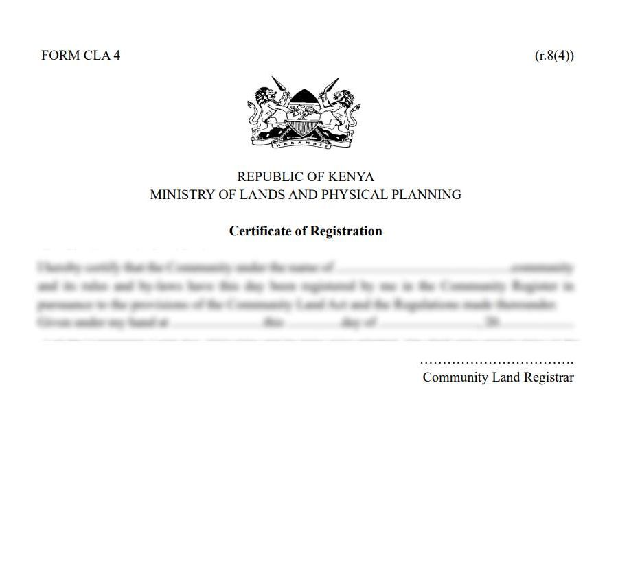 Certificate of Registration - Form CLA-4