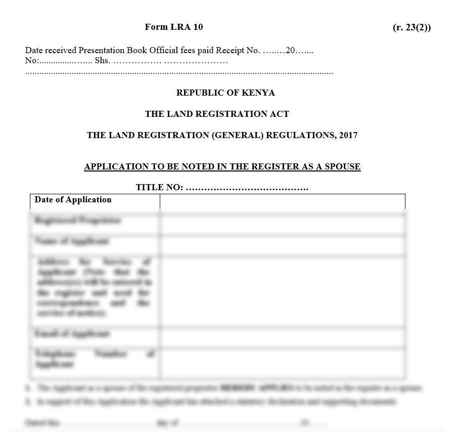 General Application for Registration - LRA-9