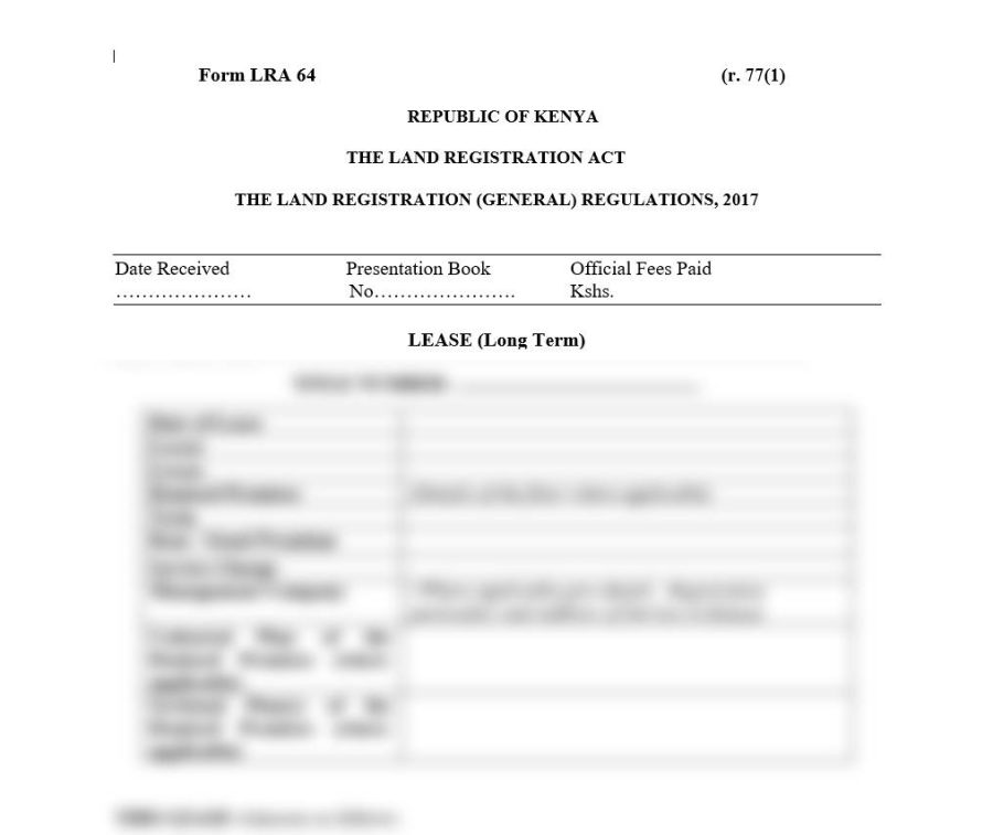 Lease (Long Term) - Form LRA-64