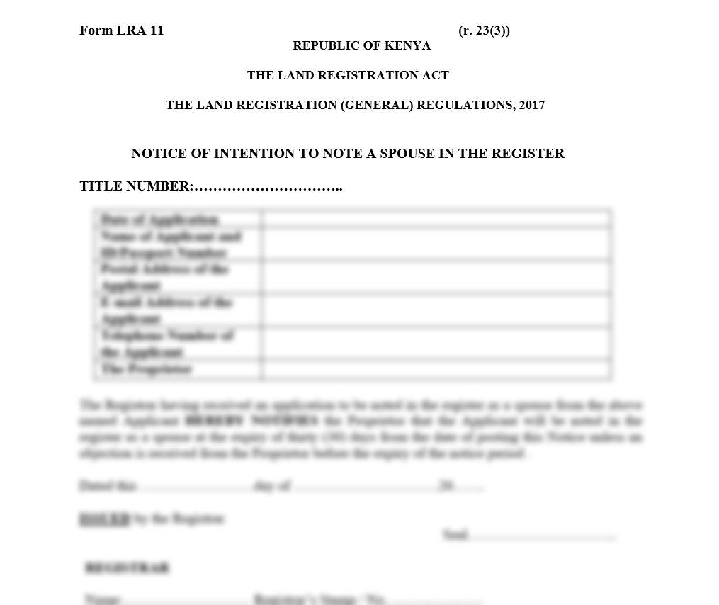 Application for Replacement Certificate of Title lease on Loss Destruction of a Previous Title -  Form LRA-12