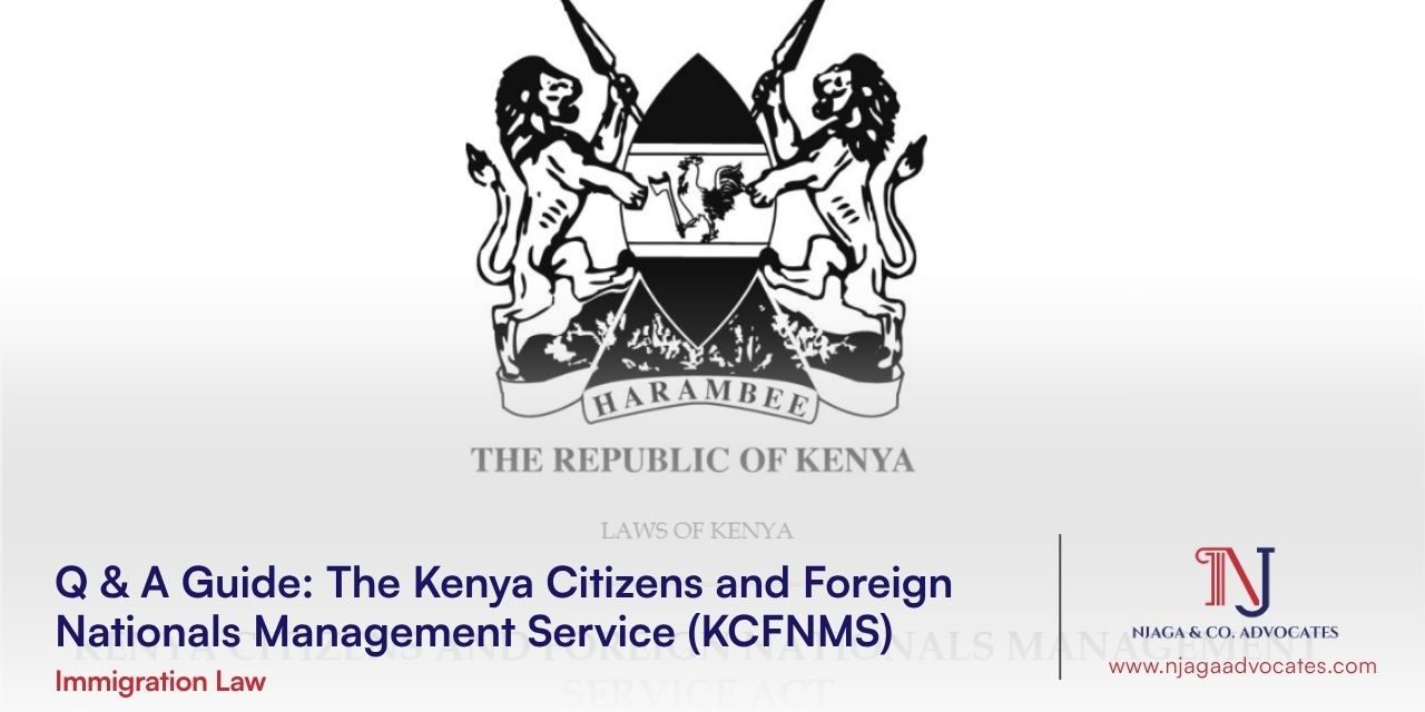 Kenya's coat of arms | The Kenya Citizens and Foreign Nationals Management Service (KCFNMS) guide concept | immigration services in kenya | immigration lawyer in kenya