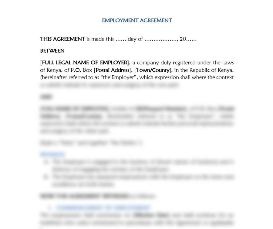General Employment Agreement
