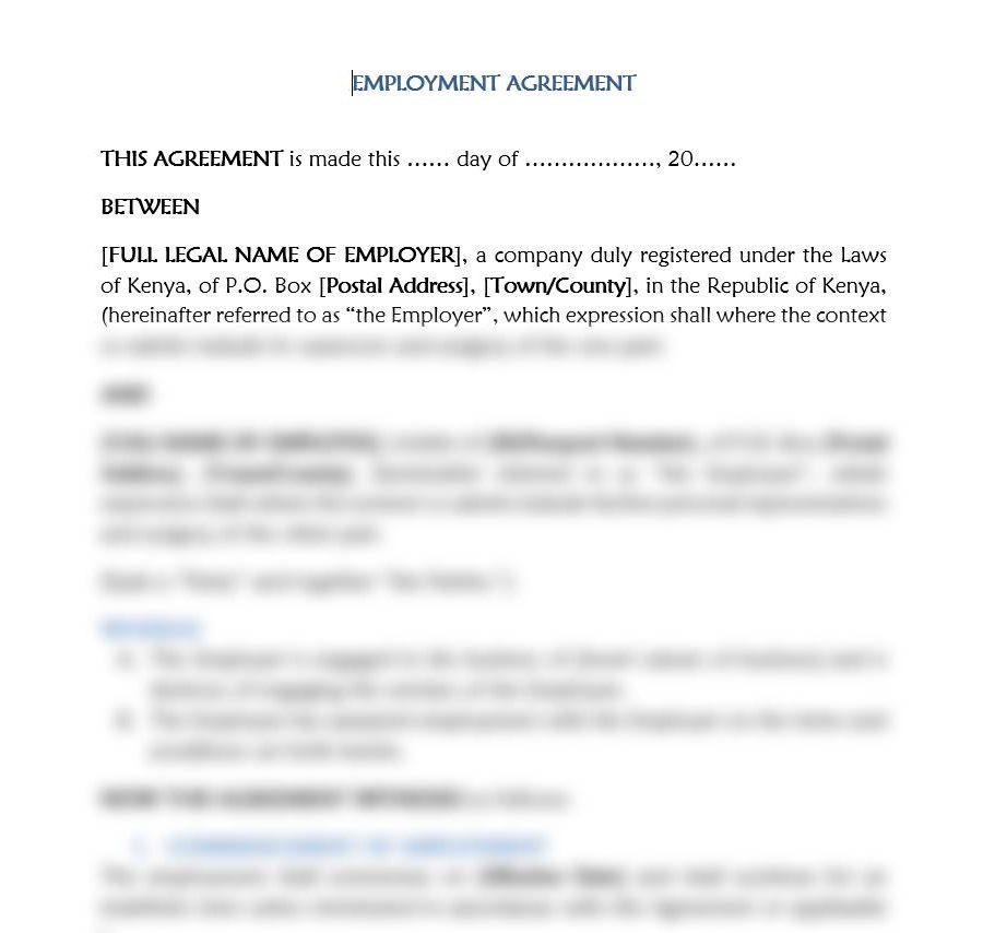 General Employment Agreement