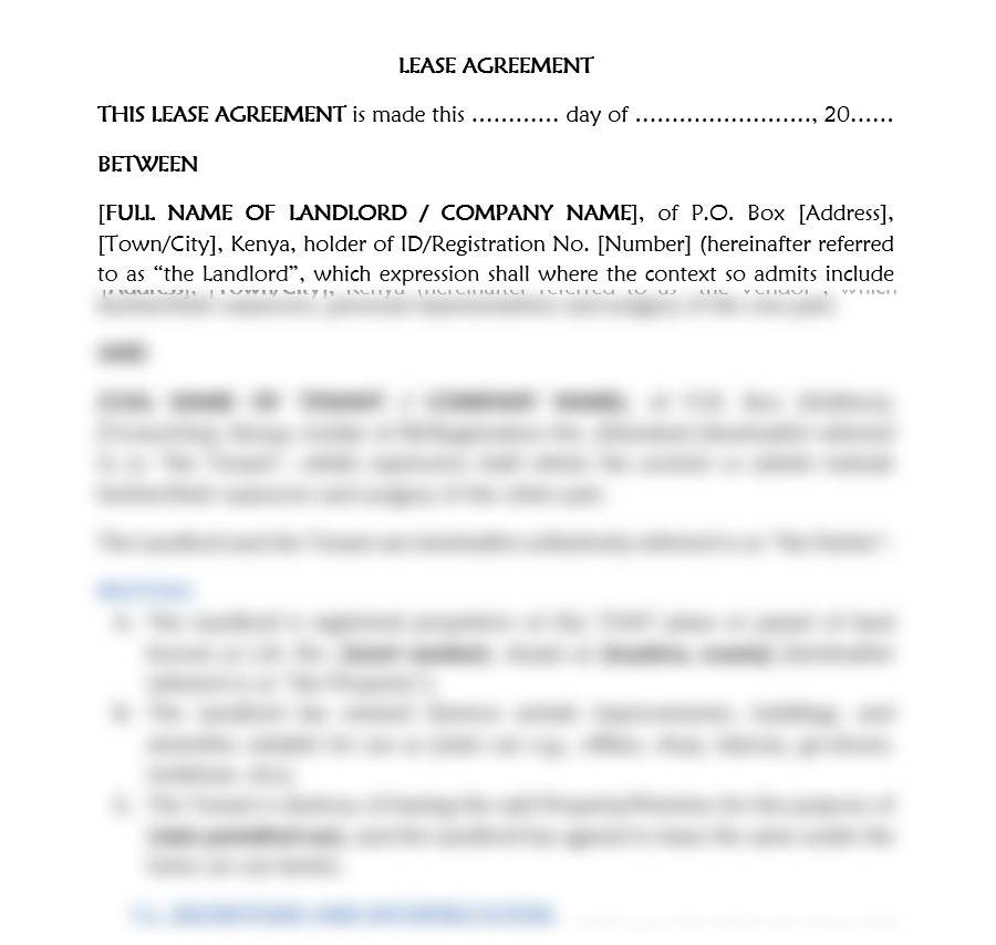 Lease Agreement