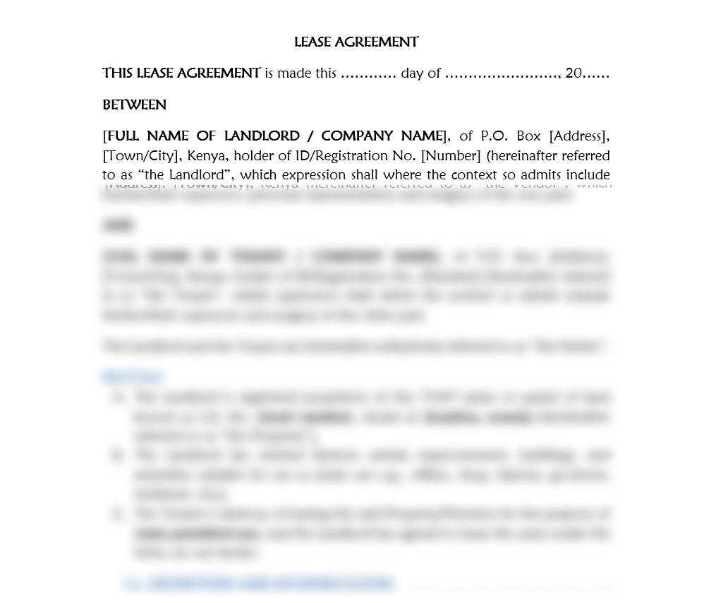 Lease Agreement