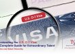 magnifying glass on a US visa showing U.S. O-1 Visa concept | us visa application lawyers in Kenya