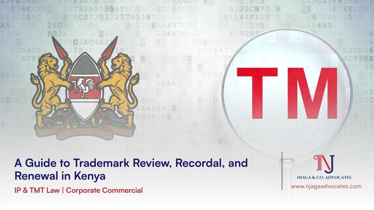 Coat of arms Kenya with the initials TM on the right showing trademarks in kenya concept | ip law firm in kenya