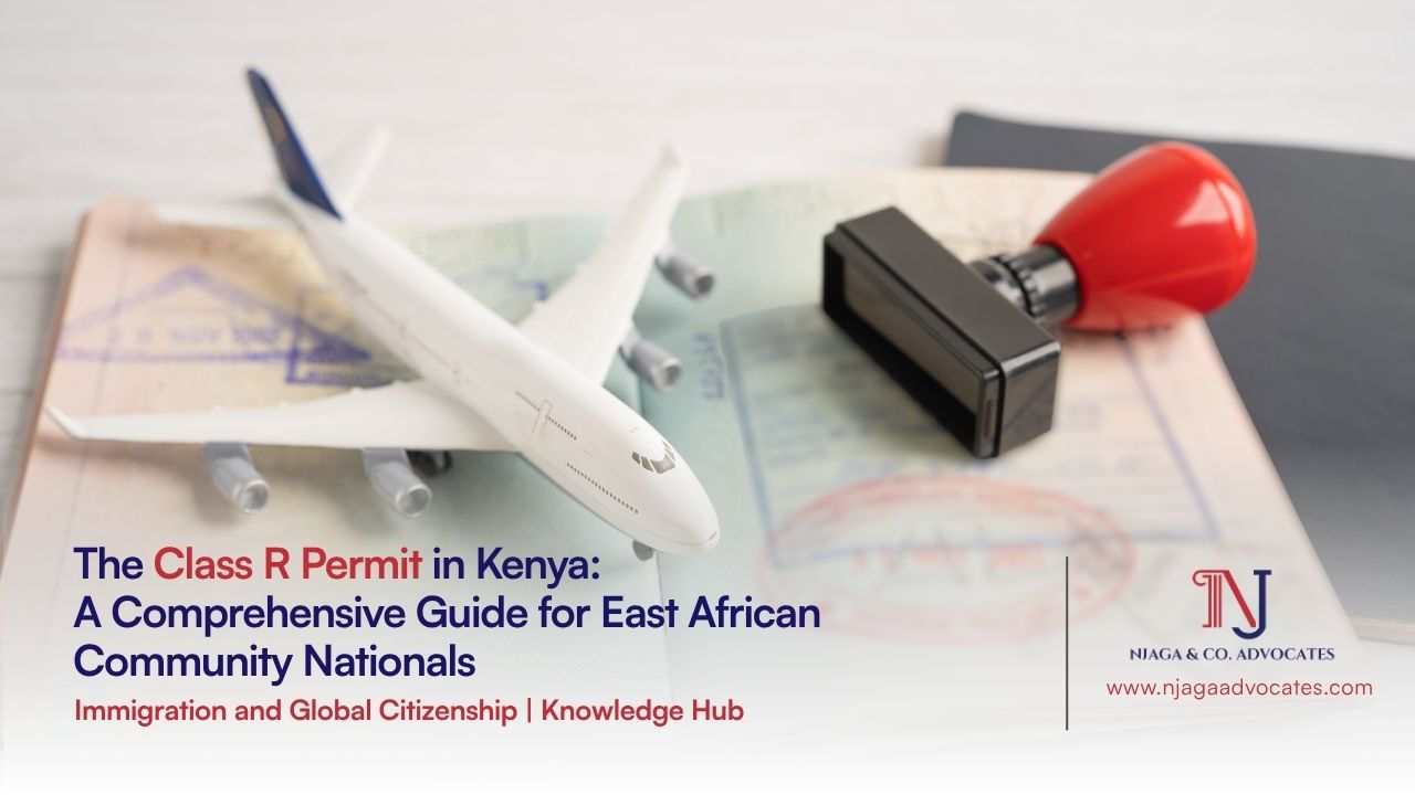 aeroplane next to a stamp on a passport: class r permit | legal guide | immigration lawyers in kenya