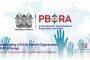 Infographic titled "Incorporating a Public Benefit Organization (NGO) in Kenya" highlighting corporate and commercial law, legal research and consultancy, and the Public Benefit Organizations Regulatory Authority (PBORA) for NGO registration in Kenya.