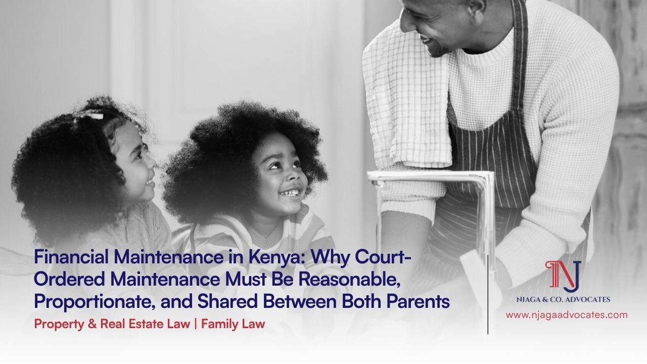 Financial Maintenance in Kenya: Why Court-Ordered Maintenance Must Be Reasonable, Proportionate, and Shared Between Both Parents
