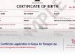 Birth Certificate Legalization in Kenya for Foreign Use